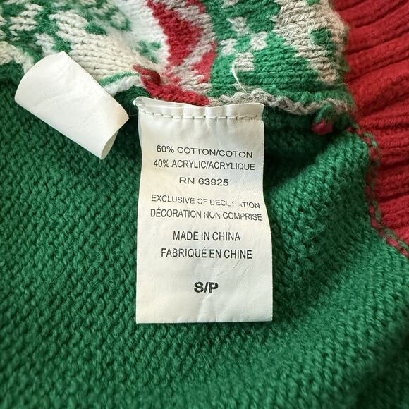 Ugly Christmas Sweater The BEATLES Abbey Road Elves Music Notes Men's Small - Picture 5 of 8